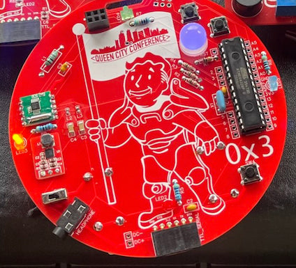 Standard Digital Badge Queen City Con 0x3 (Fully Assembled Badge)